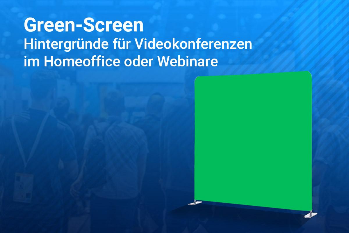 Grüner Bildschirmhintergrund für Videokonferenzen
