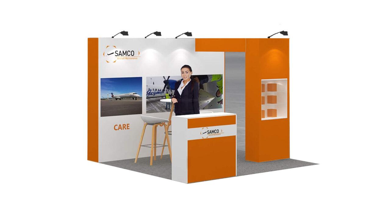 3x3m Kopfstand - Messestand 034