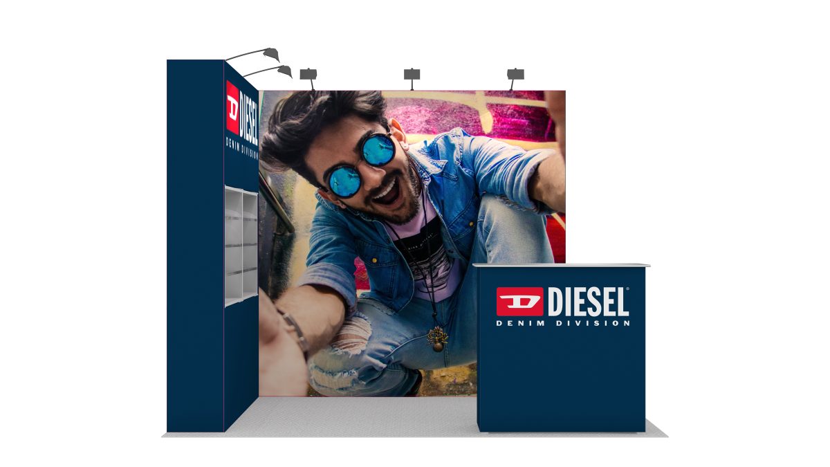 4×2 Fabric Pro Exhibition Stand 09